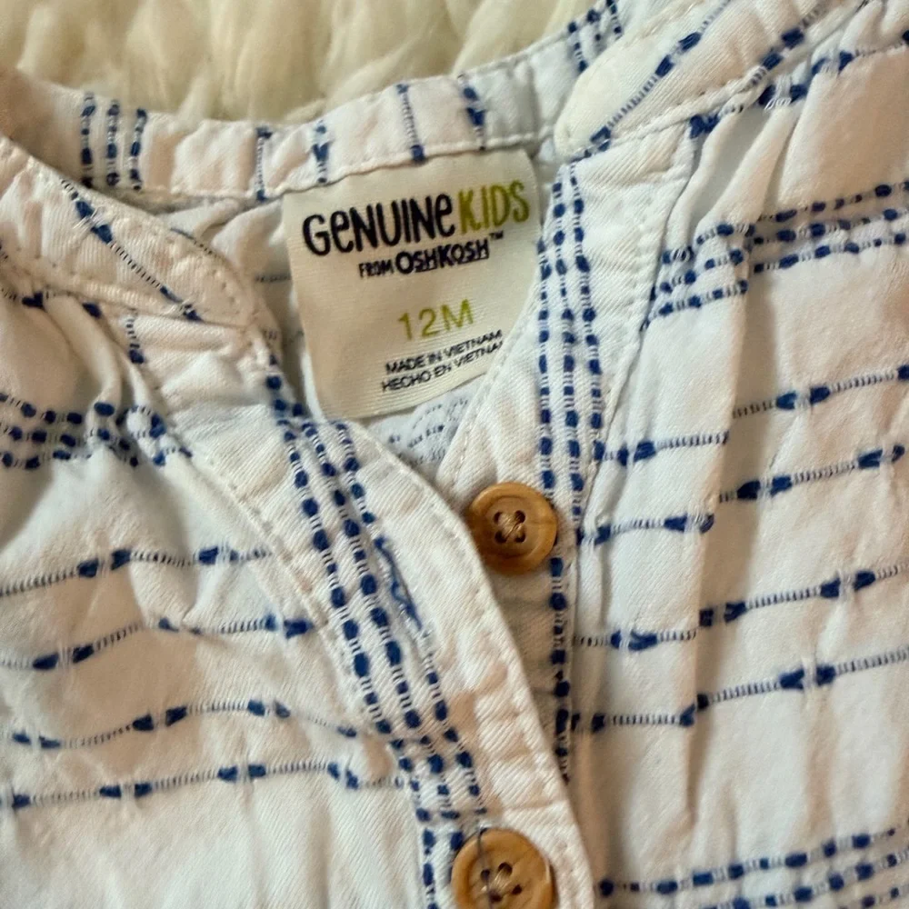 OshKosh B'gosh White and Blue Kids Matching Set
